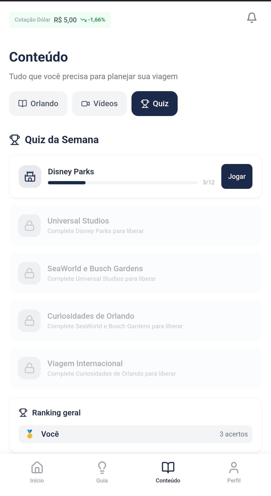 Quiz interativo da família
